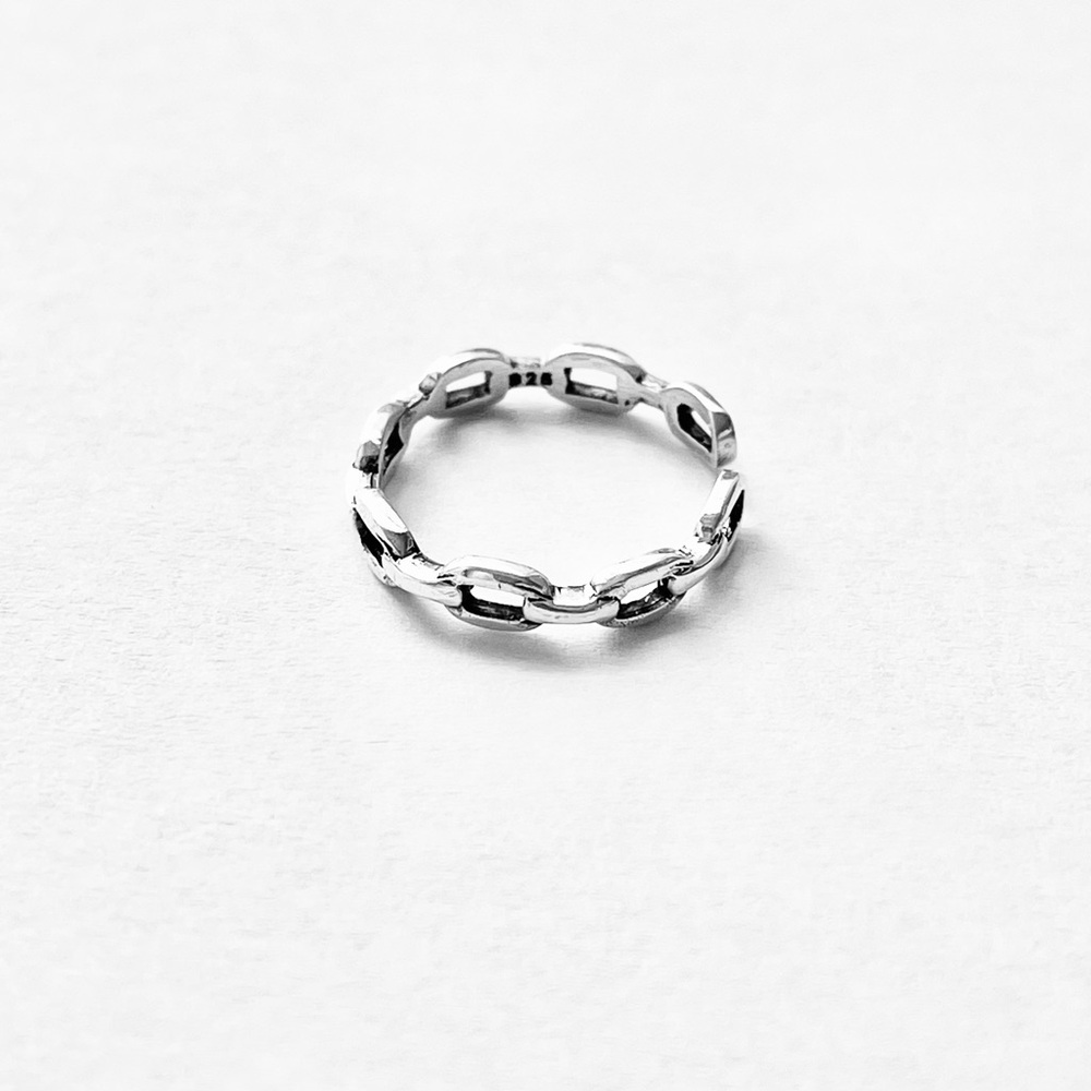 Sterling Silver Delicate Link Toe Ring, Silver Ri… - image 7